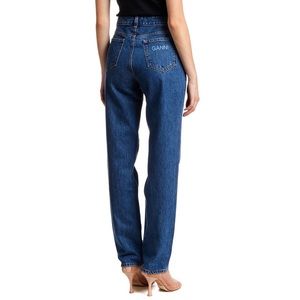 NWT GANNI Basic Denim High-Waisted Jeans